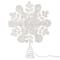 Cimier de sapin illuminé en bois et tissu de 35,5 cm, motif flocon de neige, par Ashland